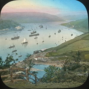 Scenery of Devon - View up the Dart from Dartmouth