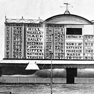 Score-board at the Sydney Cricket Ground, 1901