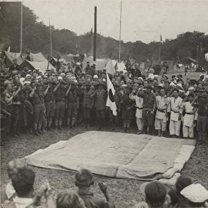 Traditional Japanese display at international scout camp