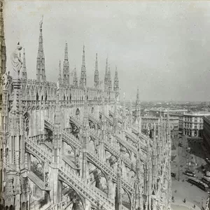 View from the roof, Milan Cathedral, Milan, Italy