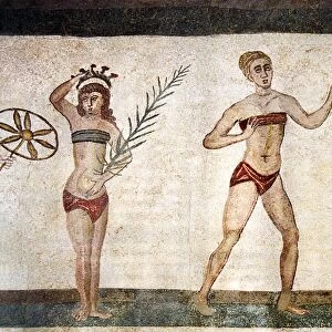 Roman Bikini Girls Mosaic