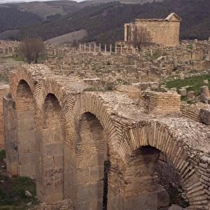 Grand Thermes (large baths), Roman site of Djemila, UNESCO World Heritage Site
