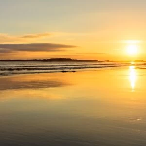 Sunrise at Seacliff Beach, East Lothian, Scotland, United Kingdom, Europe