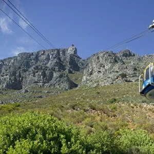 South Africa, Cape Town, Table Mountain National Park, Cable Car to summit of Table