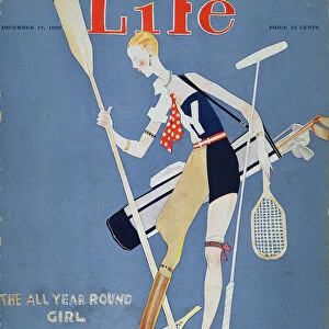 The All Year Round Girl. Life magazine cover, 1925, by John Held, Jr