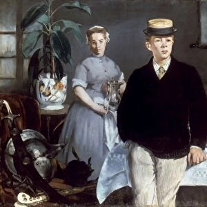 MANET: LUNCHEON, 1868. Luncheon in the Studio. Oil on canvas by Edouard Manet