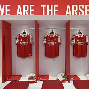 Arsenal Changing Room Before Carabao Cup Match against Brighton & Hove Albion, 2022-23