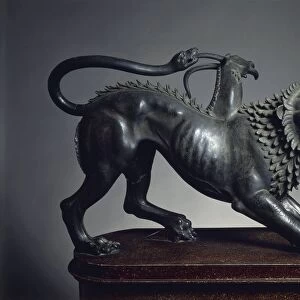 Etruscan bronze sculpture known as Chimera of Arezzo, 5th-4th Century B. C