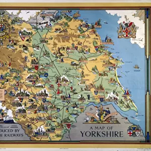 A Map of Yorkshire, BR poster, 1949