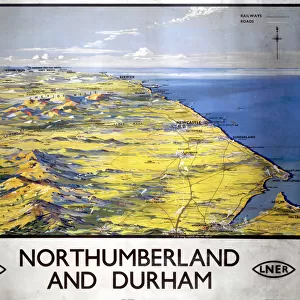 Northumberland and Durham, LNER poster, 1923-1947