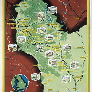The Peak District of Derbyshire, BR (LMR) poster, 1948-1965