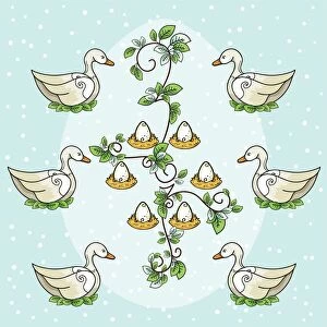 The Twelve days Of Christmas Series. Six Geese A Laying