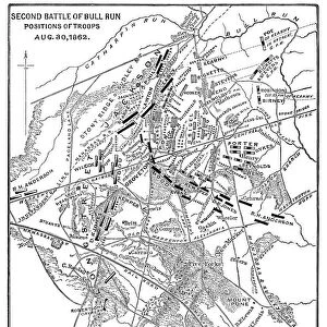 Map of the Second Battle of Bull Run