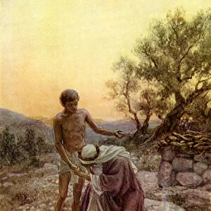 Abraham and Isaac at Mount Moriah - Bible