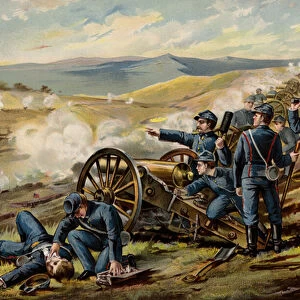 US Army, Field Batteries, Malvern Hill, 1862 (colour litho)