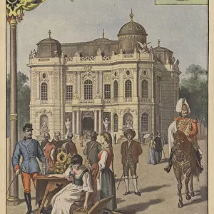 The Austrian Pavilion at the Exposition Universelle of 1900 in Paris (colour litho)