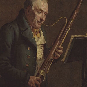 The Bassoon Player (colour litho)