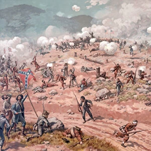 Battle of Allatoona Pass, pub. L Prang & Co. 1886 (colour litho)