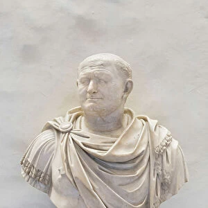 Bust with the head of Vespasian, late 1st century AD (marble)