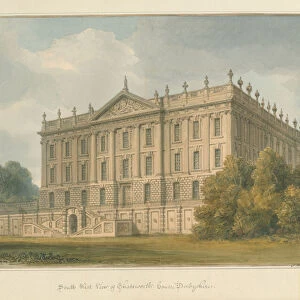 Derbyshire - Chatsworth House, 1812 (w / c on paper)