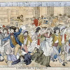 Freedom of the press in France on 24 August 1789 following the revolution