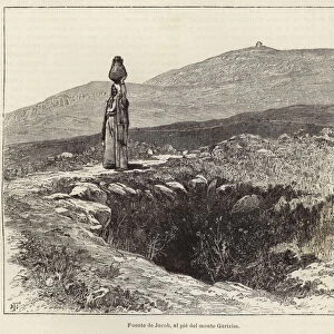 Fuente de Jacob, al pie del monte Garizim (engraving)