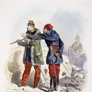 General et officier de zouaves, 1854 - in "Histoire de l armee", ed