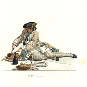 Gentleman in hunting clothes, France, 18th century, from a painting by Carle Vanloo