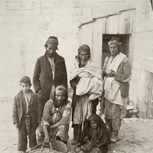 Group of Yemenite Jews, c. 1898-1911 (b / w photo)