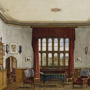 An Interior of a Room, Christ Church, Oxford, (pencil, watercolour and gum arabic)