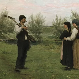 A meeting, 1880 (oil on canvas)