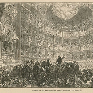 Meeting of the Anti-Corn Law League in Drury Lane Theatre (engraving)