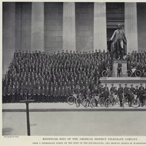Messenger Boys of the American District Telegraph Company (b / w photo)