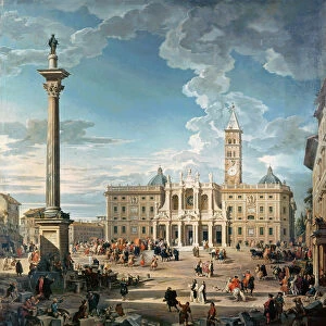The Piazza Santa Maria Maggiore, 1752 (oil on canvas)