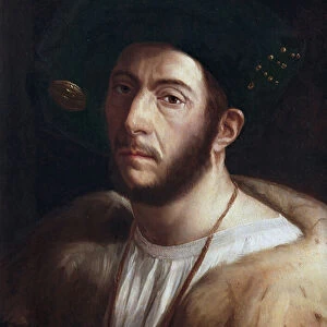 Portrait of man, probably Cesare Borgia (1475-1507), detail