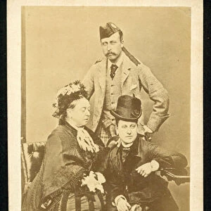 Queen Victoria, Princess Beatrice and Prince Arthur (b / w photo)
