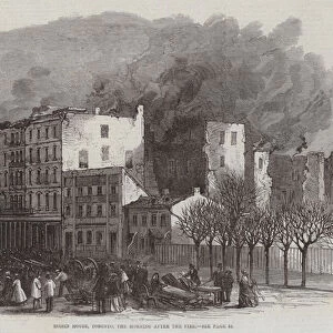 Rossin House, Toronto, the Morning after the Fire (engraving)