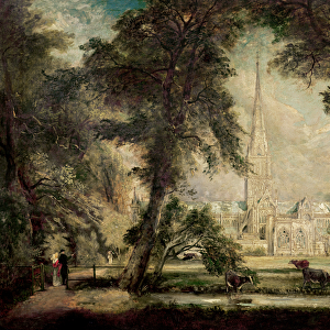 Salisbury Cathedral from the Bishops Grounds, c. 1822-23 (oil on canvas)