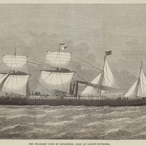 The Steam-Ship Duke of Devonshire, built at Barrow-in-Furness (engraving)