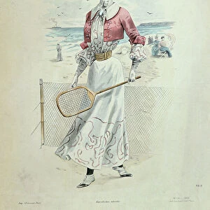 Tennis Outfit, from La Revue de la Mode, 1900 (colour litho)