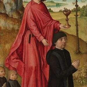 A Donor two Sons Saint John Evangelist inner left wing