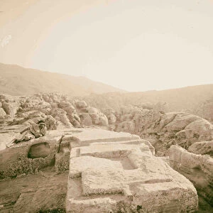 Petra Transjordan Tops altars sacrificing 1900