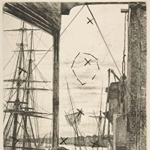 Rotherhithe Wapping 1860 Etching drypoint sixth state