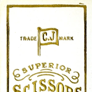 Advertisement: Christopher Johnson and Co. Superior Scissors, Western Works, Portobello Street