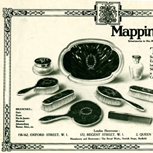 Advertisement for Mappin and Webb Ltd. Royal Works, Norfolk Street