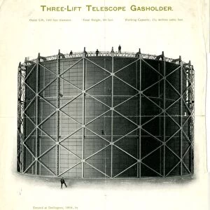 Advertisement for Newton Chambers and Co Ltd. Thorncliffe Ironworks, Three-Lift Telescopic Gasholder