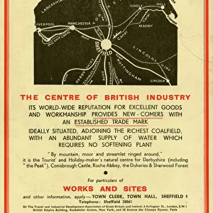 Advertisement promoting Sheffield, 1939