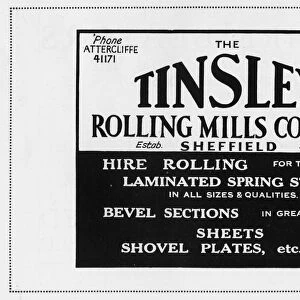 Advertisement for The Tinsley Rolling Mills Co. Ltd. 1939