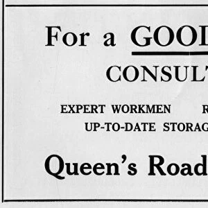 Advertisement for W. Caudle and Co. Ltd. Removals, Queens Road, Sheffield