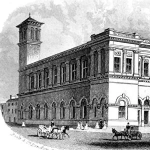 Albert Hall, junction of Barkers Pool and Burgess Street, 1873
